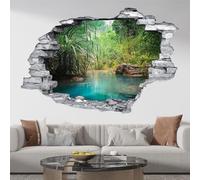 Lumalea Adesivi Trompe l'occhio trou dans le mur - Angolo paradisiaco 3617682164554 - Pietre grigie, altezza 90 x larghezza 135 cm