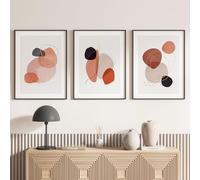 Lumalea Set di 3 poster/poster trittico - Astratto 3617682424436 - Bordo nero - 3 poster, 60 x 80 cm (cornici non incluse)