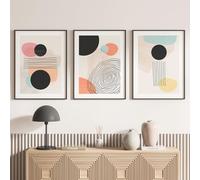 Lumalea Set di 3 poster/poster trittico - Design Boho 3617682422111 - Bordo nero e bianco, 3 poster, 50 x 70 cm (cornici non incluse)