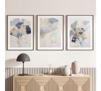Lumalea Set di 3 poster/poster trittico - Fiori 3617682450671 - Bordo nero, 3 poster, 70 x 100 cm (cornici non incluse)