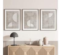 Lumalea Set di 3 poster/poster trittico - Forme geometriche 3617682444496 - Foto a pagina intera - 3 poster, 40 x 50 cm (cornici non incluse)