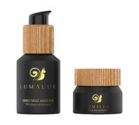 Lumalux- 2 in 1, Siero e Crema con Bava Di Lumaca 98% e 75%- Acido Ialuronico Antirughe e Aloe Vera