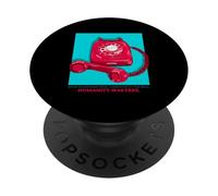 L'umanità era libera (Anti social media e grafica retrò) PopSockets PopGrip Adesivo