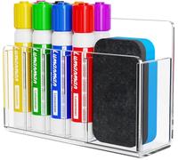 Lumanman Porta pennarelli cancellabili a secco in acrilico per lavagna bianca