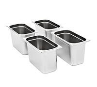 Lumanois Contenitori Gastronorm 4 pz GN 1/3 200 mm in Acciaio Inox, Accessori Strumenti Cucina,Accessori per scaldavivande a Vapore,Vaschette per scaldavivande a Vapore, 3.82kg-50897