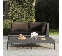 Lumanois Divano da Giardino con Cuscini in Polyrattan Mezzo Tondo, Mobili,Mobili da Giardino,Mobili e sedie da Giardino,unità per Divano componibile da Esterno, 11.3kg-318601
