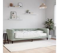 Lumanois Divano Letto con Materasso Grigio Chiaro 90x190 cm in Velluto, Mobili,Letti e telai per Letti, 36.55kg-3196680