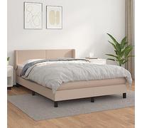 Lumanois Giroletto a Molle con Materasso Cappuccino 140x190cm Similpelle, Mobili,Letti e telai per Letti, 62.03kg-3130660