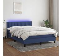Lumanois Letto a Molle con Materasso e LED Blu 140x190 cm in Tessuto,Mobili,Letti e telai per Letti,58.03kg-3133315