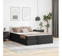 Lumanois Letto con Contenitore e Materasso 2 PCS Nero Pelle, Mobili,Letti e telai per Letti, 74.6kg-3399612