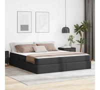 Lumanois Letto con Contenitore e Materasso 2 PCS Nero Pelle, Mobili,Letti e telai per Letti, 83.2kg-3399620