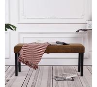 Lumanois Panca 106 cm Marrone in Pelle Scamosciata Artificiale, Mobili,Panche,Cassapanche e panche per ingressi, 6.95kg-281311