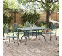 Lumanois Set da Pranzo da Giardino 5 pz Verde in Alluminio Pressofuso, Mobili,Mobili da Giardino,Set da Giardino, 54.1kg-3216311