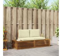 Lumanois Set di divani da Esterno con Cuscino 2 Pezzo Naturale e Crema, Mobili,Mobili da Giardino,Mobili e sedie da Giardino,unità per Divano componibile da Esterno, 37.88kg-3375430