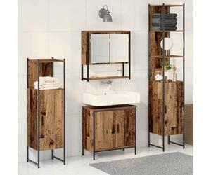 Lumanois Set di mobili per Il Bagno 4 PCS Marrone 33 x 33 x 185.5 cm, Mobili,Set di mobili,Set di mobili per Bagno, 65.56kg-3334412