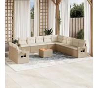 Lumanois Set Divani da Giardino 12 pz con Cuscini Beige in Polyrattan,Mobili,Mobili da Giardino,105.2kg-3256975