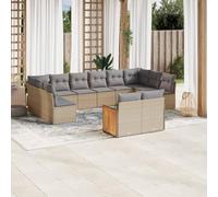 Lumanois Set Divani da Giardino 12 pz con Cuscini Beige in Polyrattan,Mobili,Mobili da Giardino,105.8kg-3260526