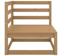 Lumanois Set Divani da Giardino 2 pz Cuscini Marrone Ambra Pino Massello,unità per Divano componibile da Esterno,28.35kg-805748
