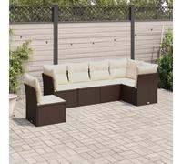 Lumanois Set Divano da Giardino 7pz con Cuscini Marrone in Polyrattan,Mobili,Mobili da Giardino,56.2kg-3217713