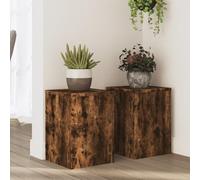 Lumanois Supporti per Piante 2 pz Rovere 25x25x35 cm Legno Multistrato,Casa e Giardino,Prato e Giardino,Giardinaggio,Supporti per Piante,8.95kg-852910