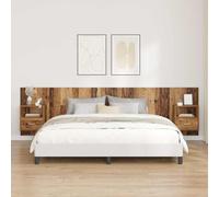 Lumanois Testata con Comodino 3 PCS Legno Vecchio Legno Multistrato, Mobili,Testiere e controtestiere, 46.16kg-3415614