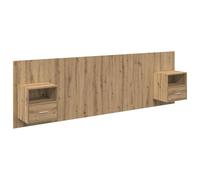 Lumanois Testata con Comodino 3 PCS Rovere Artigianale Legno Multistrato, Mobili,Testiere e controtestiere, 42.73kg-3415902