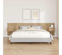 Lumanois Testata con Comodino 3 PCS Rovere Artigianale Legno Multistrato, Mobili,Testiere e controtestiere, 43.96kg-3415967