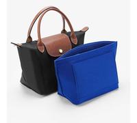 lumanothy Organizer per borse con tasca multipla, in feltro, per Longchamp, polene, borsa per la spesa, blu, M