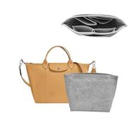 lumanothy Organizer per borse con tasca multipla, in feltro, per Longchamp, polene, borsa per la spesa, grigio chiaro, M