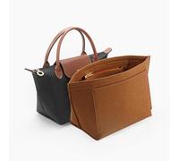 lumanothy Organizer per borse con tasca multipla, in feltro, per Longchamp, polene, borsa per la spesa, marrone, L