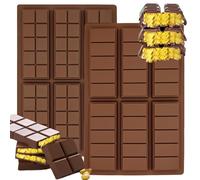 Lumanothy Stampi per Cioccolato in Silicone, Set di 2 Stampi Stile Dubai, Stampi per Barrette di Cioccolato, Perfetti per Praline, Dolci e Caramelle