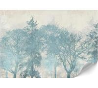 LUMASOUL Carta da Parati 400x280 cm - Carta da Parati Camera da Letto Natura - Panelli da Parete Moderne - Panelli Murali di Alta Qualità Facili da installare - Crema e blu