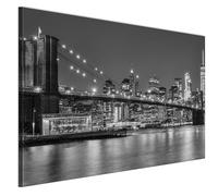 LUMASOUL Quadri Moderni Soggiorno - Quadri Camera da Letto Motivo Città - Poster da parete con cornice in legno e telaio - Stampe da Parete 90x60 cm Motivo Architettonico - Nero - Bianco