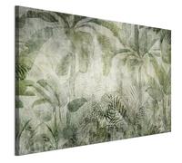 LUMASOUL Quadri Moderni Soggiorno - Quadri Camera da Letto Motivo Giungla Urbana- Poster da parete con cornice in legno e telaio - Stampe da Parete 120x80 cm Motivo Naturale - Verde