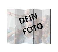 LUMASOUL Separe Divisorio Interno Bifacciale - 5 Pannelli - Paravento da Interno Personalizzato con il Vostro Motivo - Divisorio per Ambienti per la Camera da Letto e il Soggiorno - 225x172 cm