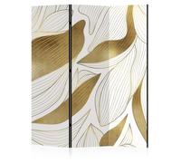 LUMASOUL Separe Divisorio Interno Bifacciale - Paravento da Interno 3 Pannelli Divisorio per Ambienti - Divisori per Interni con Motivo Plantes - 135x172 cm