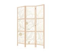 LUMASOUL Separe Divisorio Interno Monofacciale - Paravento da Interno 3 Pannelli Divisorio per Ambienti - Divisori per Interni con Motivo Giapponese - 135x172 cm