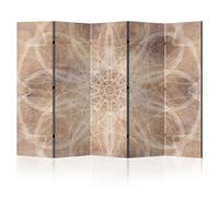 LUMASOUL Separe Divisorio Interno Monofacciale - Paravento da Interno 5 Pannelli Divisorio per Ambienti - Divisori per Interni con Motivo Boho - 225x172 cm
