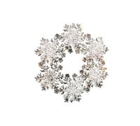 LumaTide Ornamenti natalizi a forma di piuma, 15,5 cm, in acrilico trasparente, con glitter