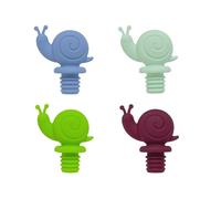 LumaTide Set di 4 tappi per vino in silicone, colori misti, tappi per champagne, tappi per bottiglie di qualità (verde)