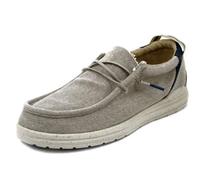 Lumberjack Mocassini Slipon Estivi Uomo in Tessuto Beige, Plantare Estraibile, 8997