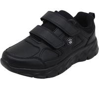 Lumberjack Ram Velcro scarpe donna con strappo nero in ecopelle con plantare ...