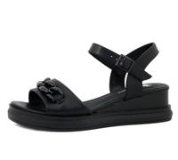Lumberjack Sandali Donna Neri con Catena, Zeppa Media 5 cm, 4006 TAGLIA DONNA 39