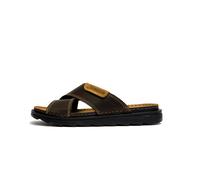 LUMBERJACK SCARPE UOMO CIABATTE COMFORT CON INCROCIO IN PELLE ASHER DARK BROWN