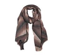 LUMBERJACK Sciarpa da Donna Morbida in Viscosa, Fantasia Geometrica Sfumata, Beige e Marrone, Elegante e Calda, Con Scatola Regalo