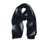 LUMBERJACK Sciarpa da Donna Morbida in Viscosa, Fantasia Geometrica Sfumata, Bianco e Blu, Elegante e Calda, Con Scatola Regalo