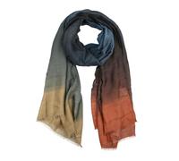 LUMBERJACK Sciarpa da Donna Morbida in Viscosa, Fantasia Sfumata, Beige Blu e Rame, Elegante e Calda, Con Scatola Regalo