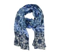 LUMBERJACK Sciarpa da Donna Morbida in Viscosa, Fantasia Tie-Dye Blu, Elegante e Calda, Con Scatola Regalo