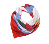 LUMBERJACK Sciarpa Donna, Foulard 100% Seta, Fantasia Geometrica, 70x70 cm, Multicolore, con Scatola Regalo