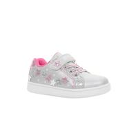Lumberjack Sprinkles: Ragazza, Scarpa da Ginnastica, Argento, Simil Pelle Effetto metallizato Liscio-Glitter- 28